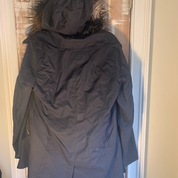 Trina Turk Black Winter Jacket with Removable fur insert - Picture 5 of 7